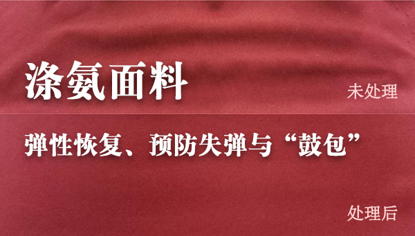涤氨失弹面料，弹性恢复、消除“鼓包”的方案