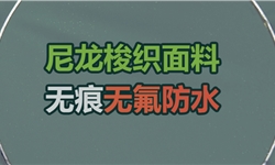 尼龙梭织面料无痕+无氟防水整理方案