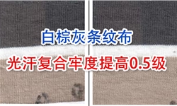 棉色织条纹成品布，光汗复合色牢度提升0.5级