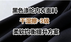 黑色涤纶内衣面料，干湿擦3级+柔软均衡提升方案