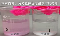 锦氨荧光玫红色面料改善牢度提升方案