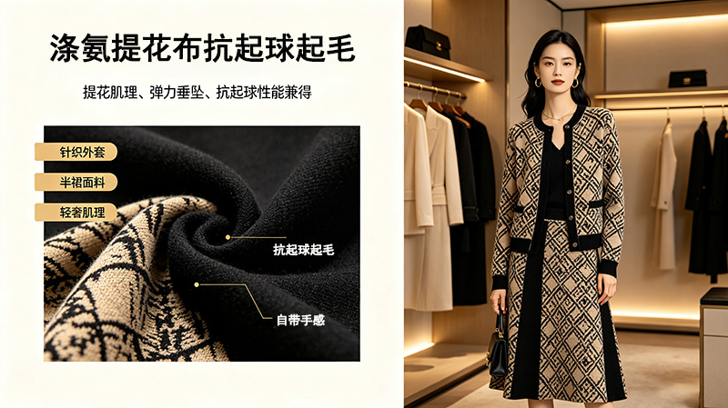 涤氨提花布：马丁代尔测抗起球起毛