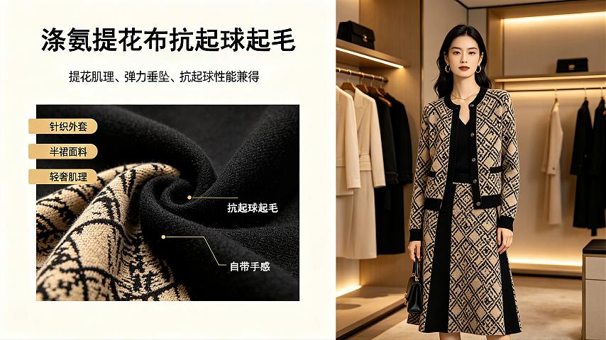 涤氨提花布：马丁代尔测抗起球起毛