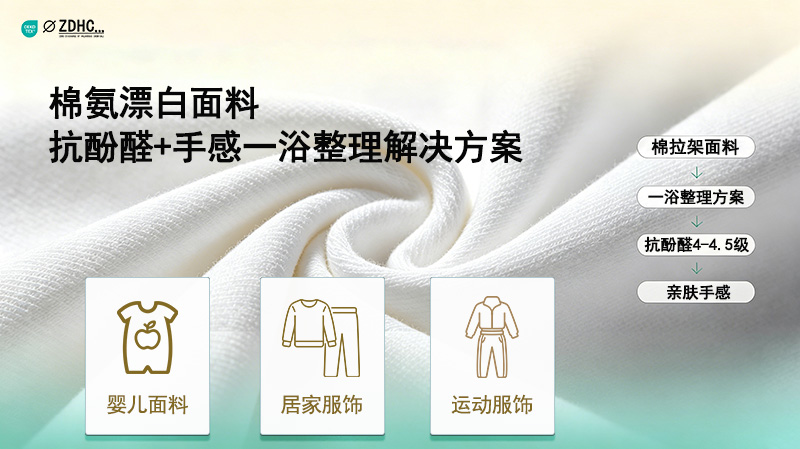 棉氨漂白面料黄变痛点：210g精棉拉架平纹抗酚醛+手感一浴整理解决方案