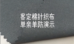 全面黑色针织布，单亲单防开发成果演示