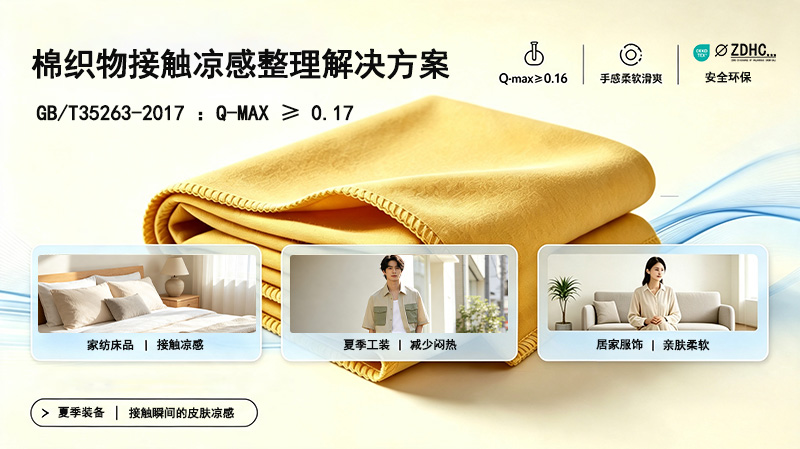 棉织物接触凉感整理解决方案｜Q-max ≥0.17