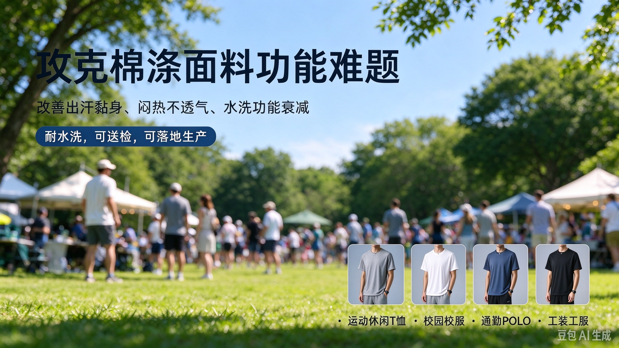 棉涤面料凉感 + 吸湿速干解决方案｜凉感实测洗后 qmax=0.171✅吸湿速符合国标要求